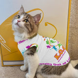 Animal Print Pet Hoodies Clothing for Small Medium Dogs Cats
