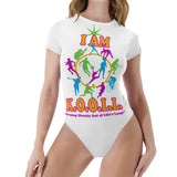 Womens Crew Neck Short Sleeve Slim Fit Bodysuit