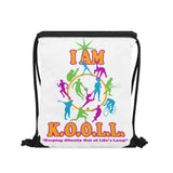 New Style Black Gym Drawstring Bag(Single-Sided Print)