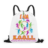 New Style Black Gym Drawstring Bag(Single-Sided Print)