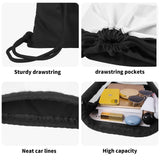 New Style Black Gym Drawstring Bag(Single-Sided Print)
